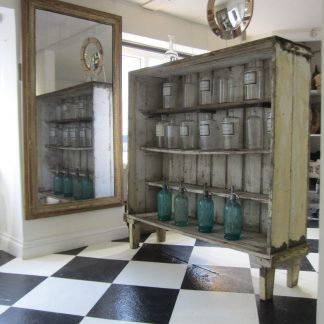 Antique painted shelves