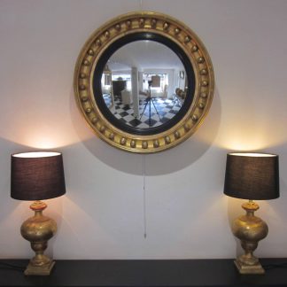 Pair of 19th C finial lamps