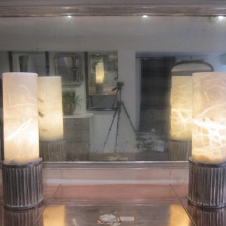 Pair of silver pedestals