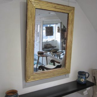 Giltwood reeded mirror