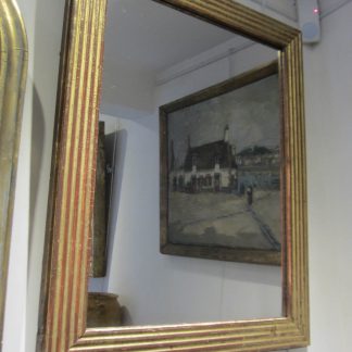 Gilt reeded mirror