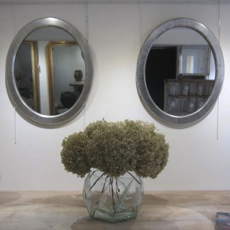 Pair of silver ovals