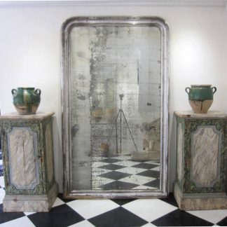 Big distressed silver mirror