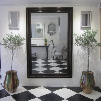 Ebonized oak mirror